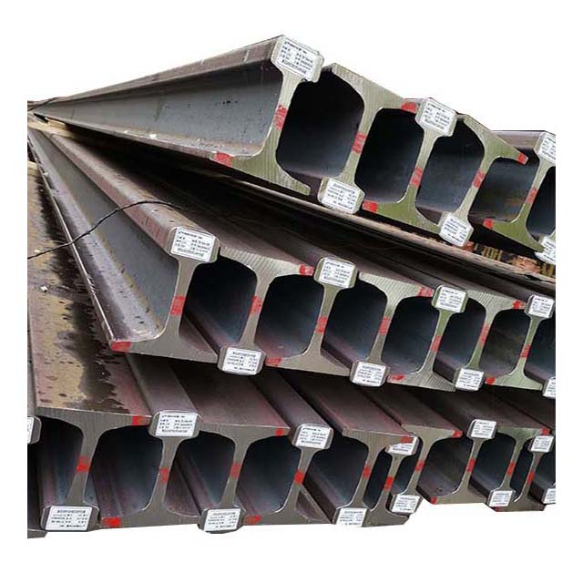 China Supplier Railroad Steel Rail 43kg/m 50kg/m 60kg/m 75kg/m U75V R260 Heavy Train Rail