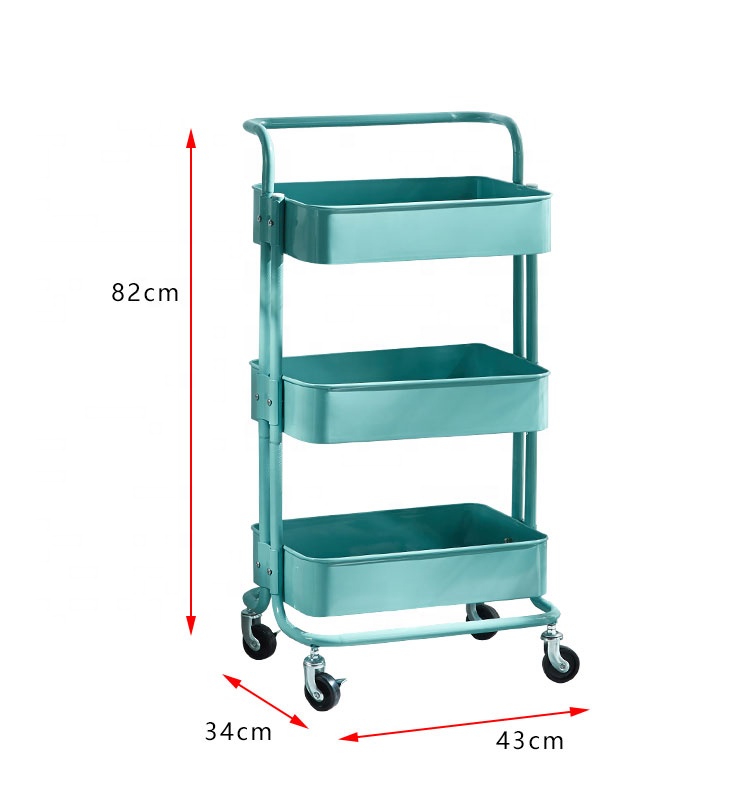 Newest Style Kitchen Trolley Cart with 360 Degree Rotated Wheel Used in Kitchen Living room Bed room