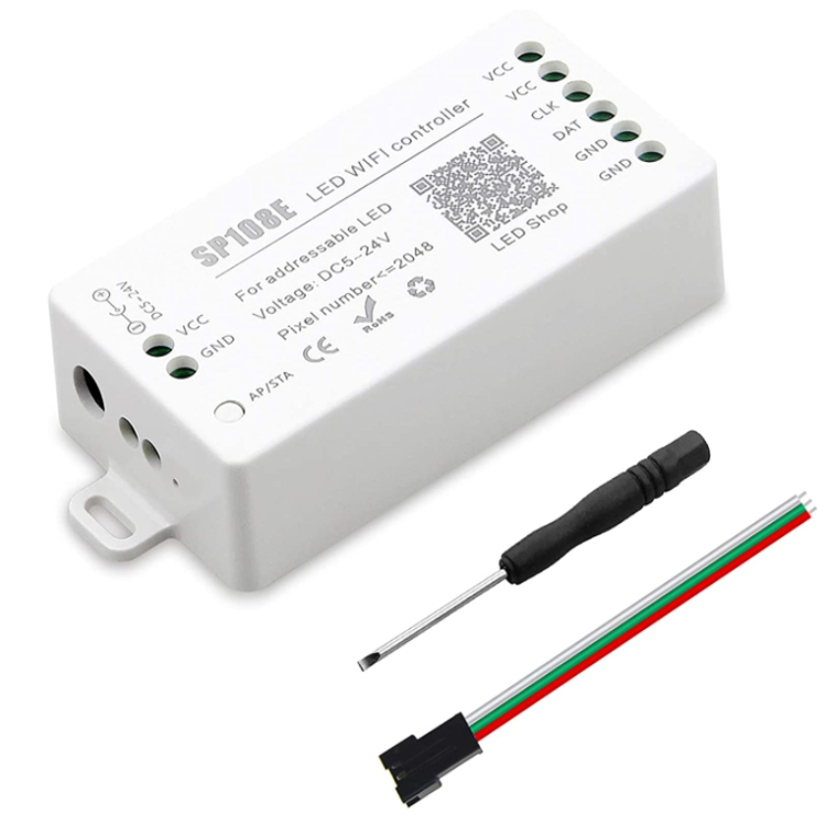 WS2812B WS2811 WS2801 СВЕТОДИОДНЫЙ Wi-Fi контроллер iOS Android App SP108E для SK6812 цифровая адресная RGB светодиодная Пиксельная лента