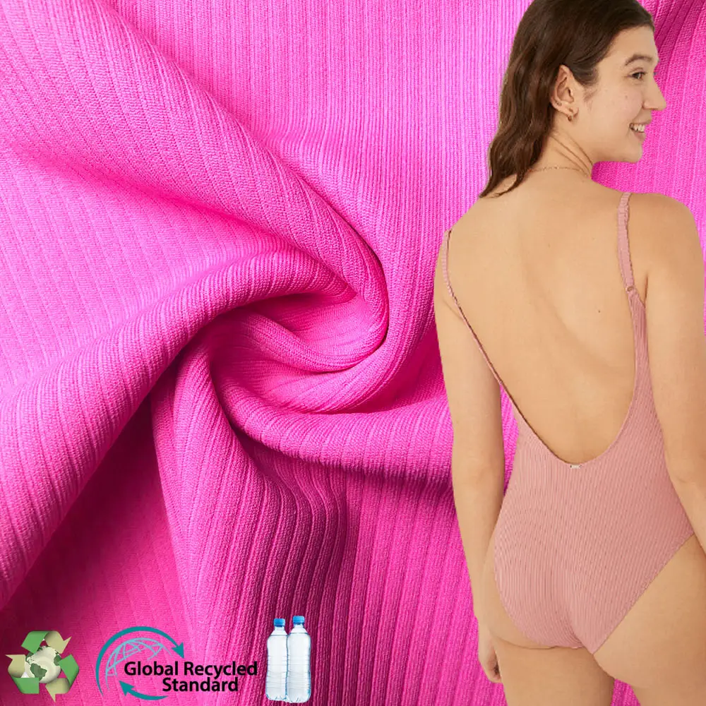 Soft Econyl Spandex Fabric For Bikini Beachwear Swimwear
