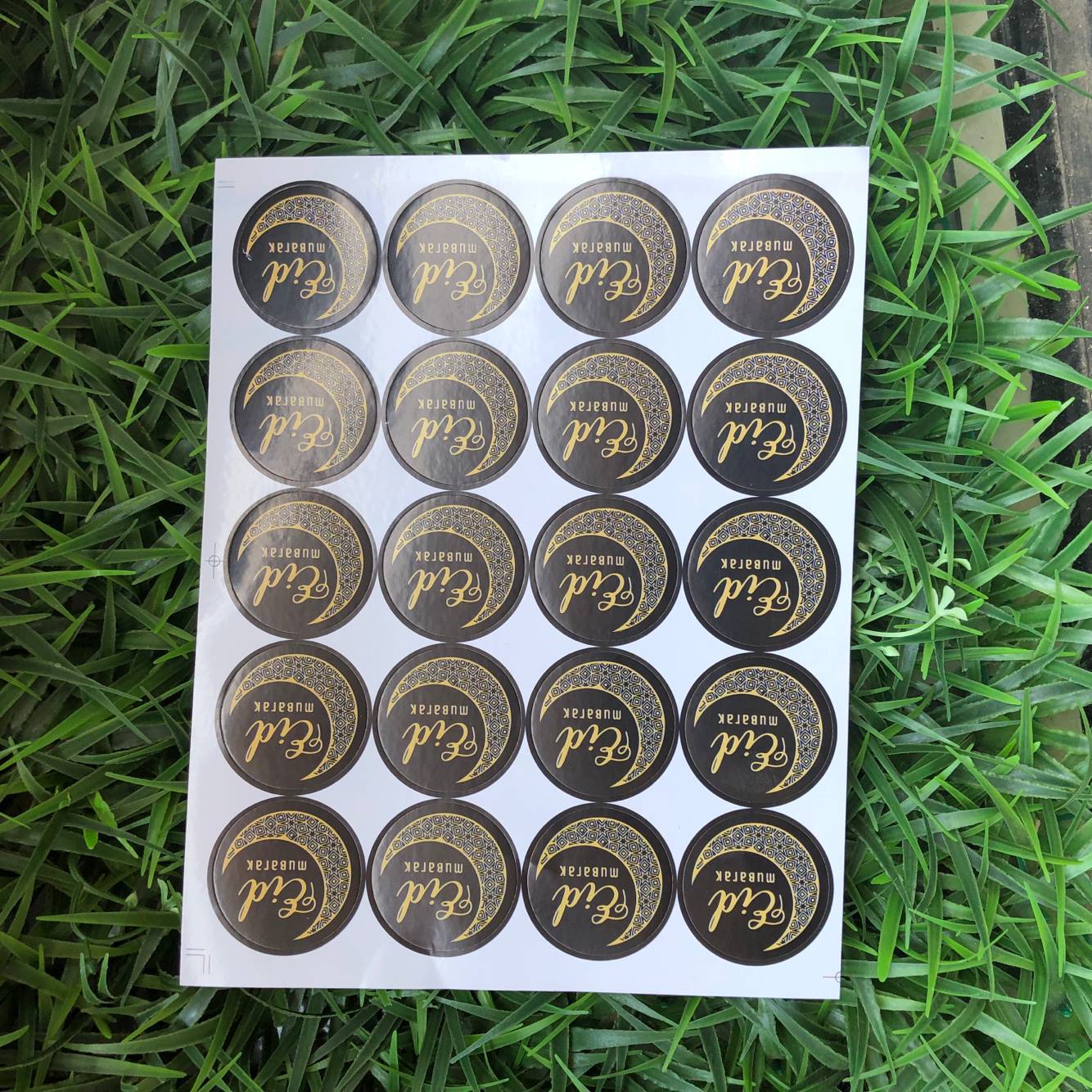 Hot-Selling Product 2021 Eid Mubarak Stickers Muslim Ramadan Decoration Party Favor Paper Bag Gift Box Label EID Stickers PG373