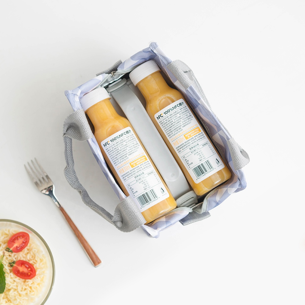 Экологически чистый, оптовая продажа, многоразовый кулер для хранения пищевых продуктов, сумка для ланча на молнии