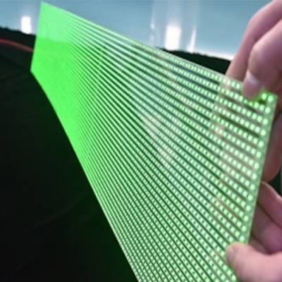 P6.5-6.5 P10-10 Soft Transparent Led Screen for cuved, angled installation