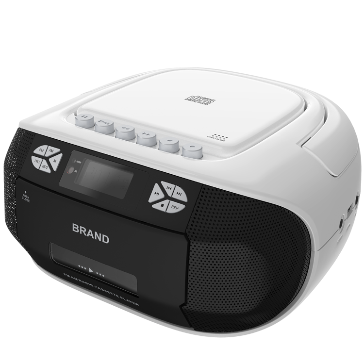 Ретро черный и белый стерео звук динамик портативный cd плееры boombox