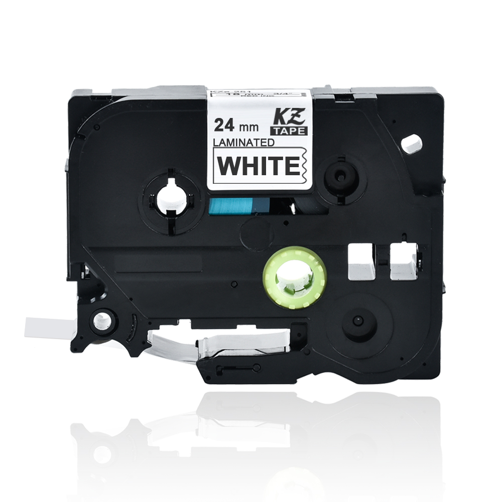 TZ-251 черный на белом лента для этикеток 24 мм 8 м совместим с Brother P-touch TZe-251