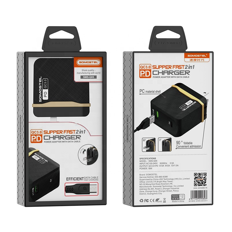 Somotel Q05 PD быстрое USB зарядное устройство Carga Rapida QC3.0 дорожный переходник для зарядного устройства Cargador para Celulares