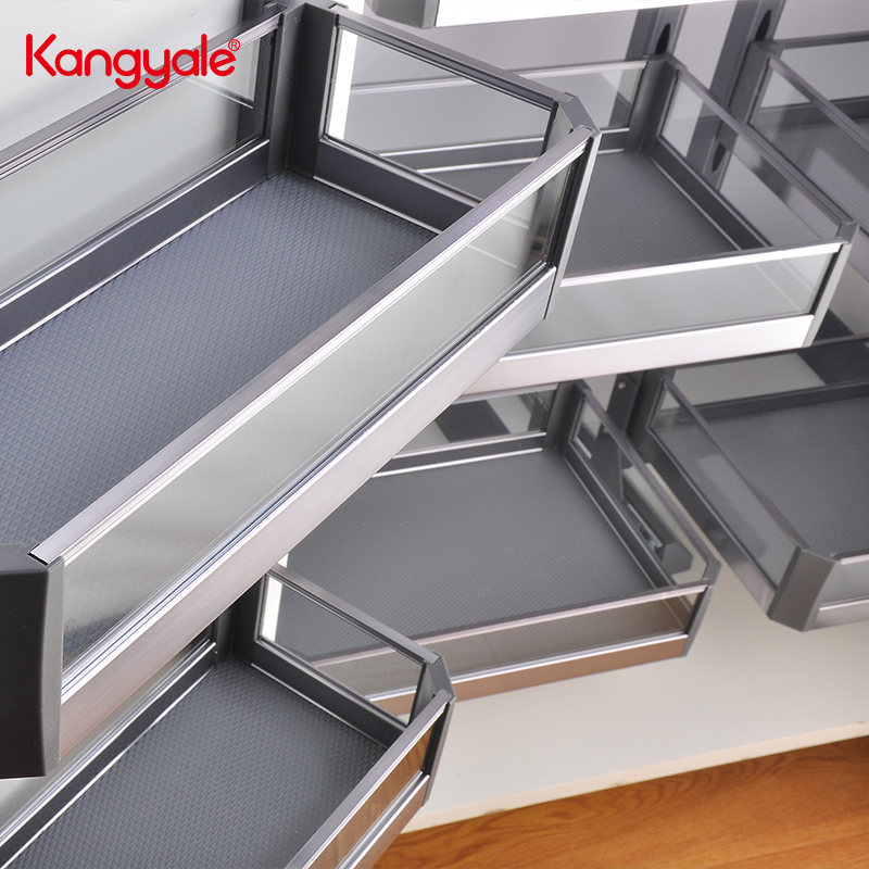 KANGYALE ML040445C три открытых корзины из алюминиевого сплава 450 мм Металлические многофункциональные корзины для хранения