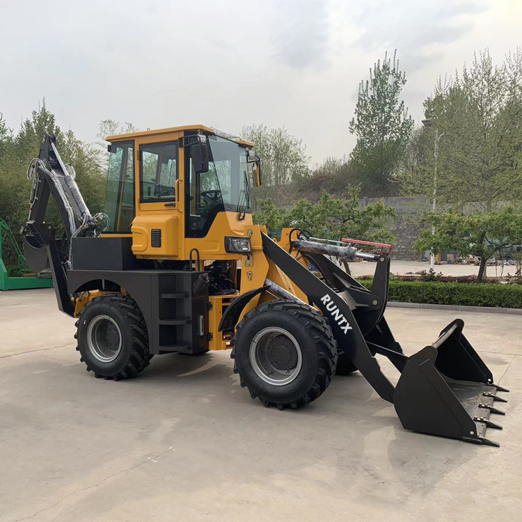 RUNTX high quality chinese backhoe loader 4 wheel drive articulated steering backhoe loader with price