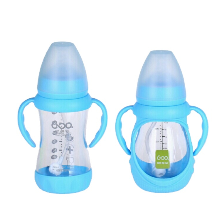 Glass baby feeding bottle