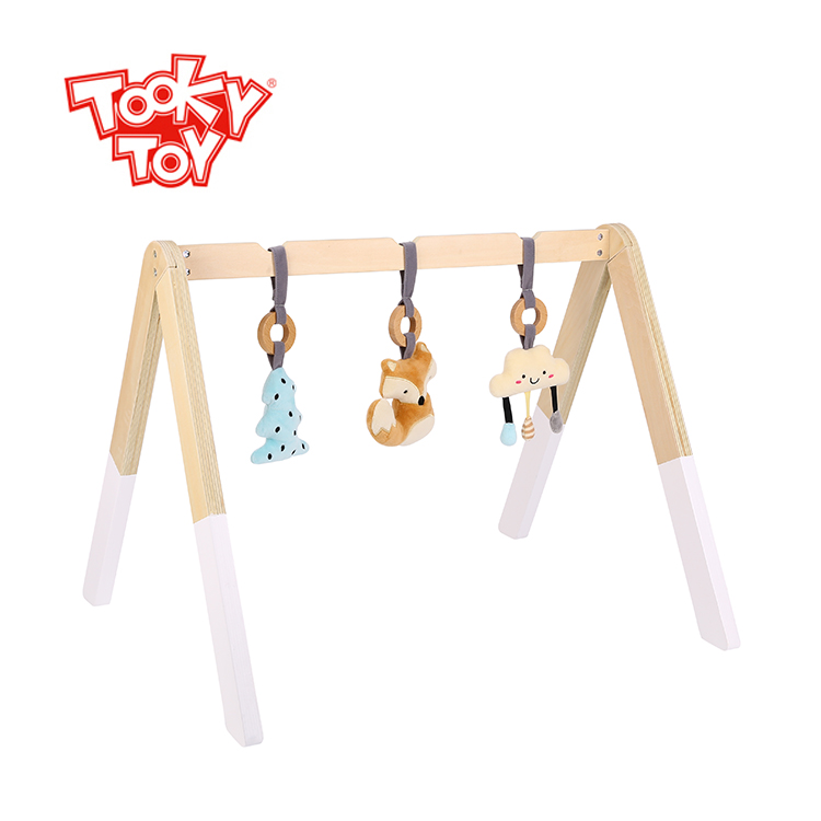 2021 New Eco-Friendly wooden toys Baby Play Gym Frame Activity Gym Hanging Toy