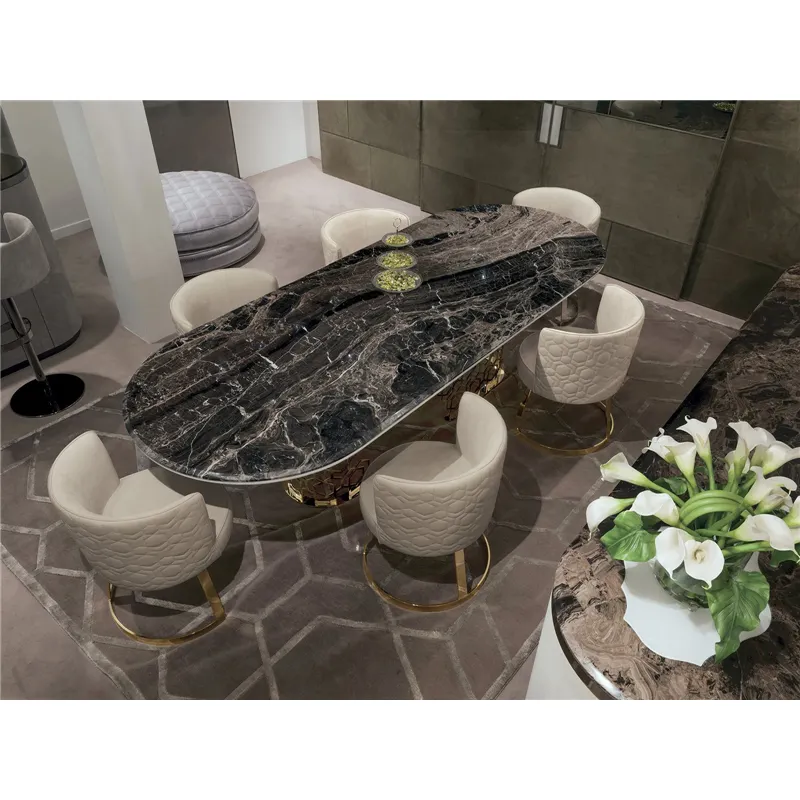italian modern marble dinning table set luxury dining room furniture