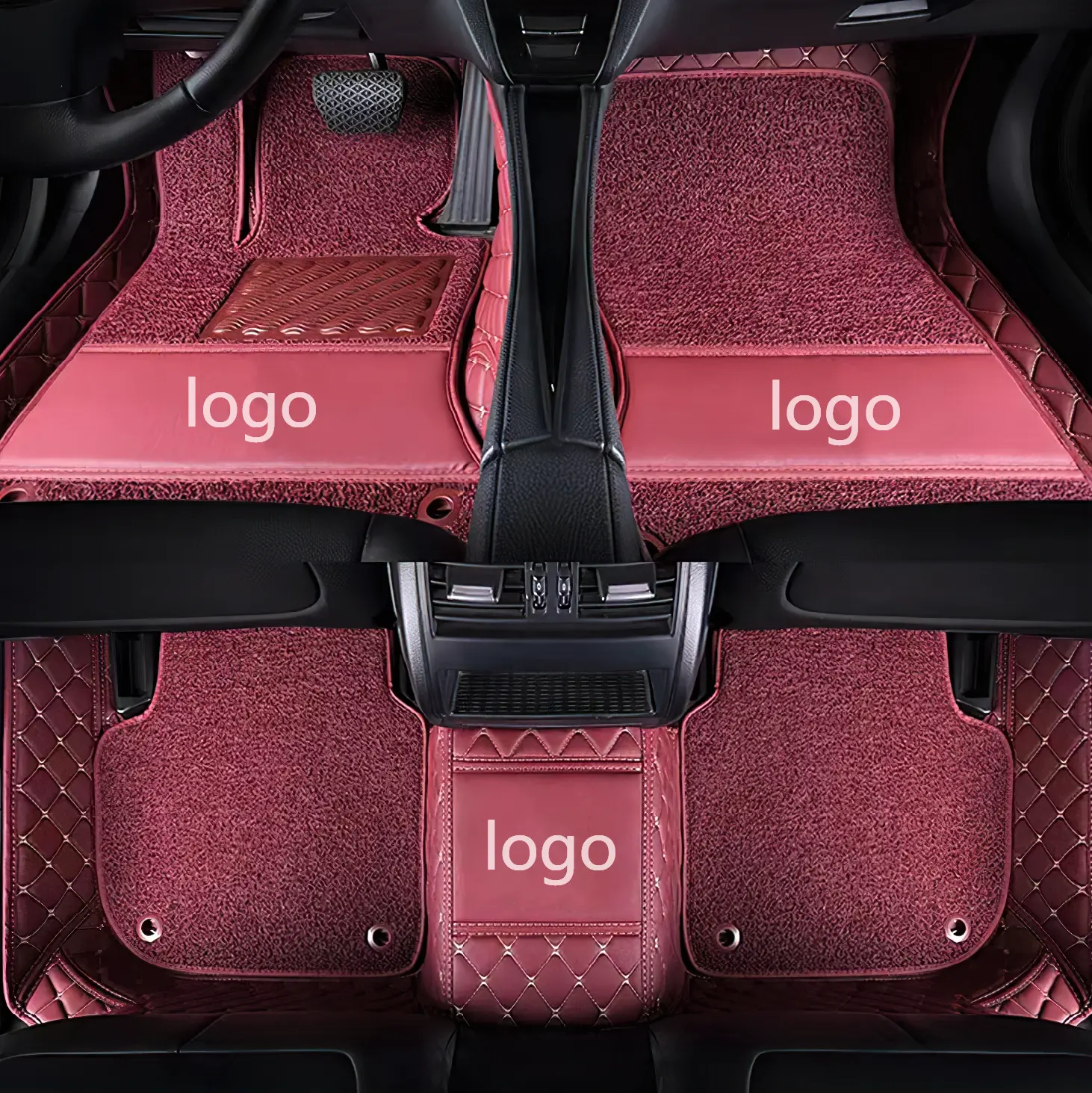 2022 Factory Hot Selling Custom 3D 5D Leather Car Floor Mat All Weather Car Foot Mat Car Carpet for VW