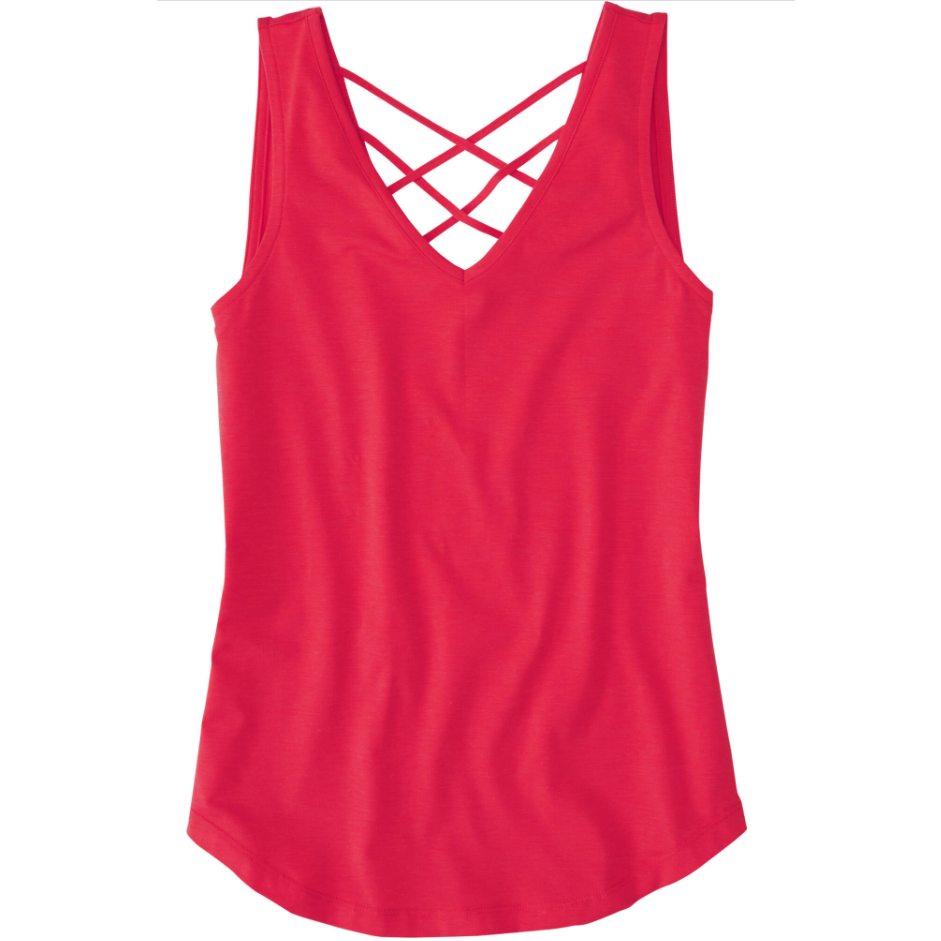 Women's Cute Criss Cross Back Tank Tops V- neck Shirt Yoga tshirt for Women