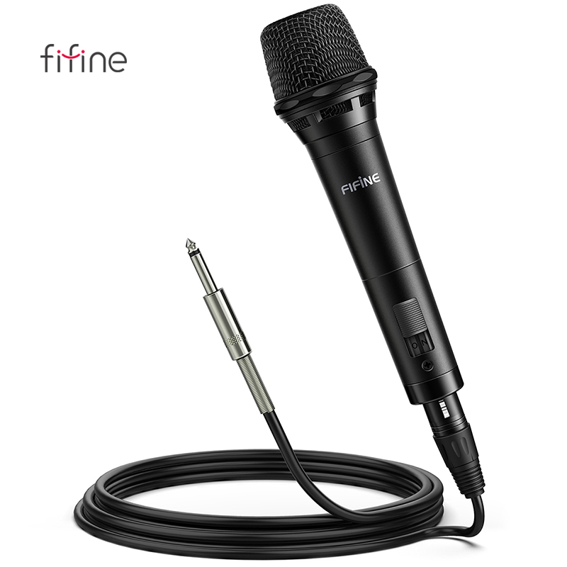 Fifine K8 динамические вокальные ручные микрофоны с кабелем для пения