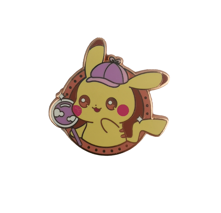 gold plated animal shaped hard enamel pin with many flowers