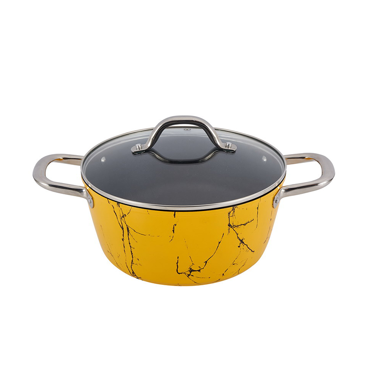 Custom 20cm 24cm 28cm Forged Casserole Cooking Aluminium Non Stick Soup Pot