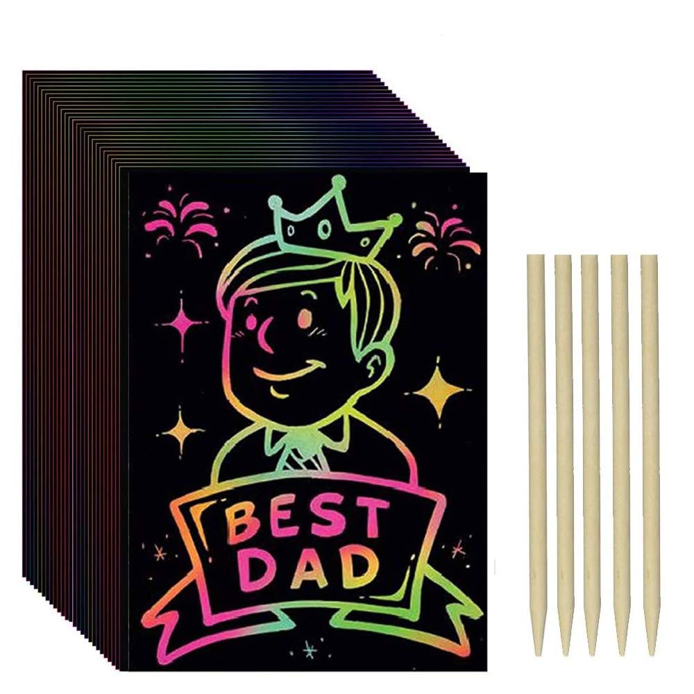 Children Art Blank Magic Color Lakeshore Black 2021 Rainbow Scratch Paper