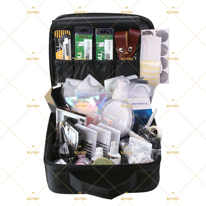 Professional Lash Extension Kit With Mink Eyelash Tools Including Primer Glue Tweezers Eye Pads Remover Private Logo Low MOQ