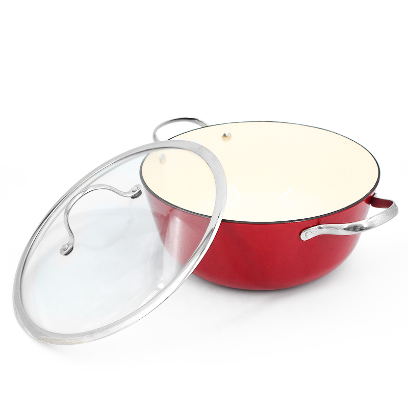 chinese high quality enamel coated cast iron casserole