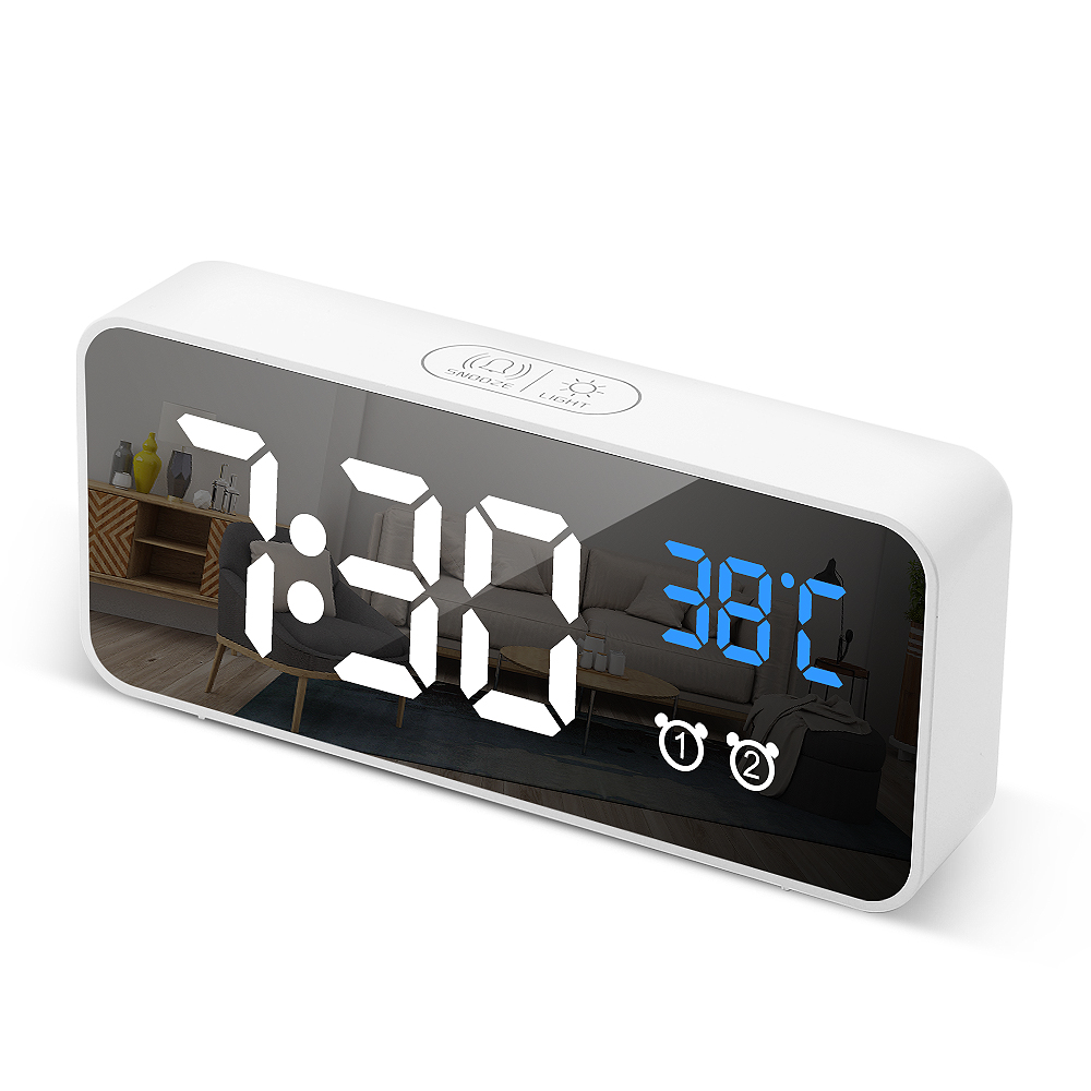 WAIWAIBEAR Digital Alarm Clock for Bedroom with Large LED Display 5.6 Inches Portable Bedside Clock with Fully Adjustable