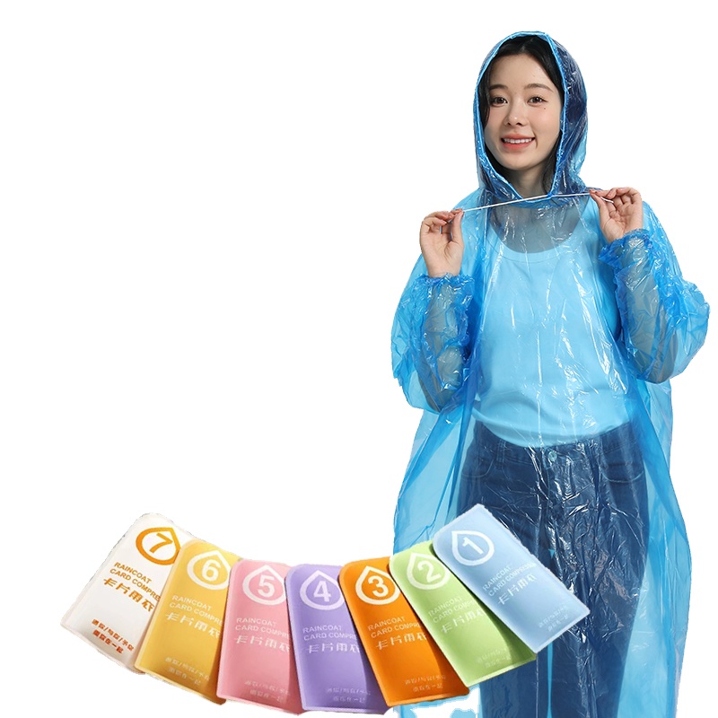 Hot Sale Waterproof Portable Universal Emergency Temporary Disposable Plastic Outdoors Poncho raincoat