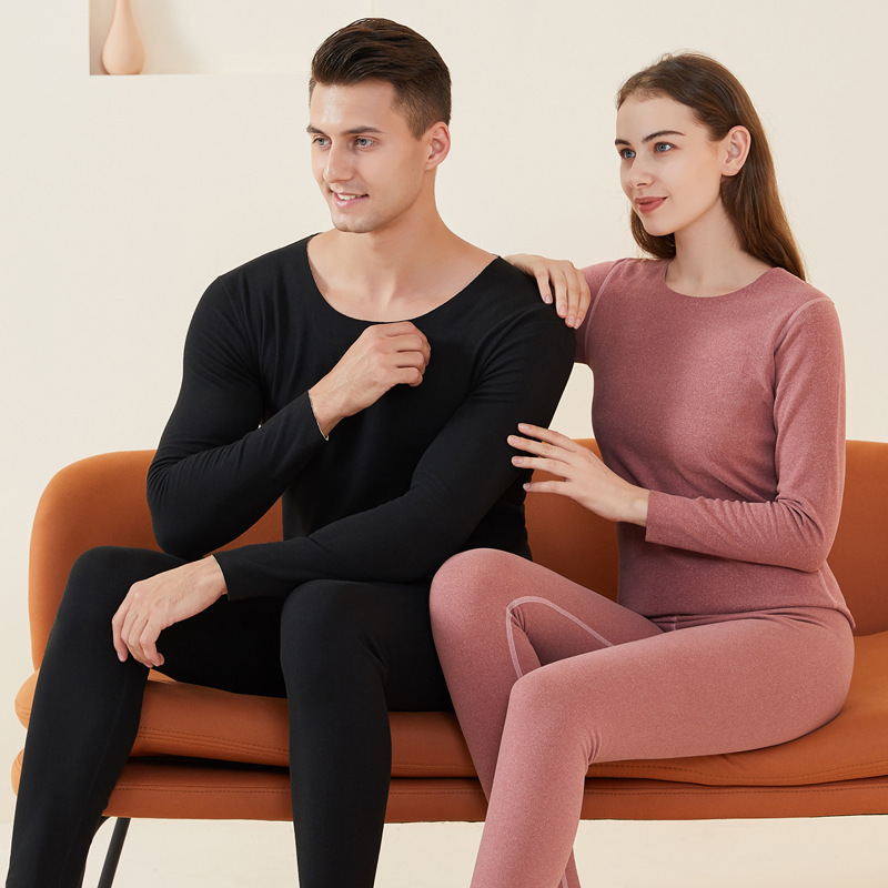 Wholesale Autumn Winter Long Johns Set Plus Size Women And Men Winter Thermal Underwear Set Customized Seamless Long Johns Set