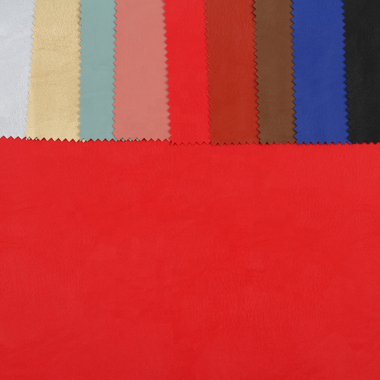 Plain dyed knitted textiles pink pu fabric pu polyest pu coat fabric