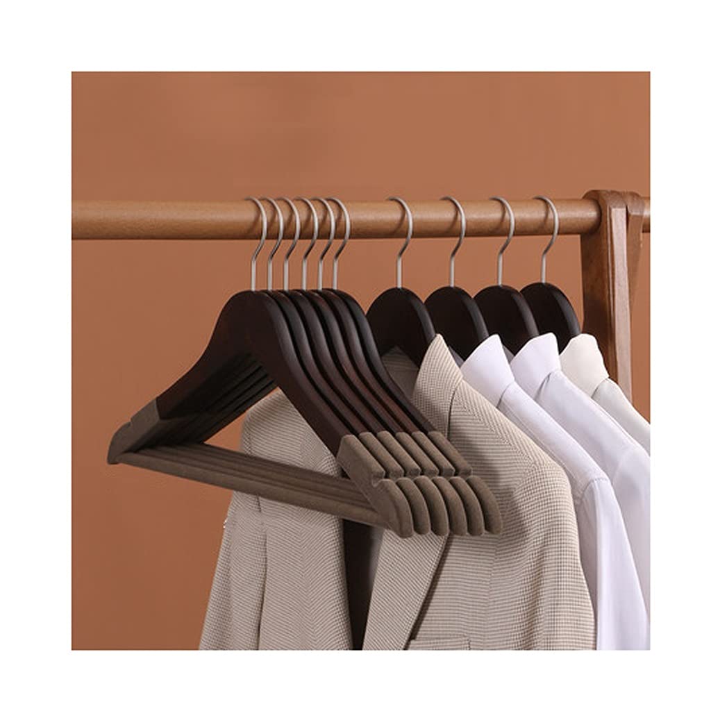 Wooden Clothes made of pure Wood Clothes Hanger for Hanging Garments Premium Clothes Hangers and Accessories with Non-Slip Bar