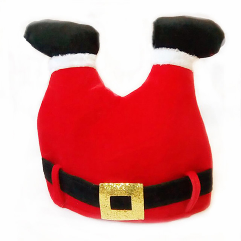 Retail Trouser Santa Hat Christmas Red trouser Legs Creative Funny Decoration Clown Hat Christmas Party Adult Hats