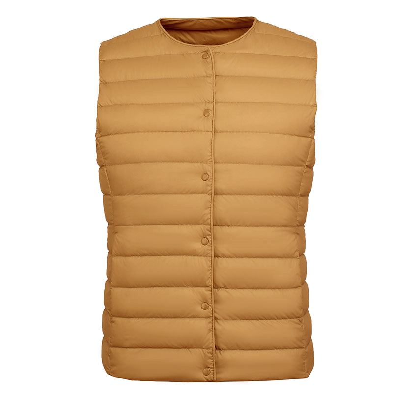 2021 New Ultra Light Down Vest Women Short Vest Windproof Lightweight Warm Waistcoat Female Duck Down Coat Sleeveless