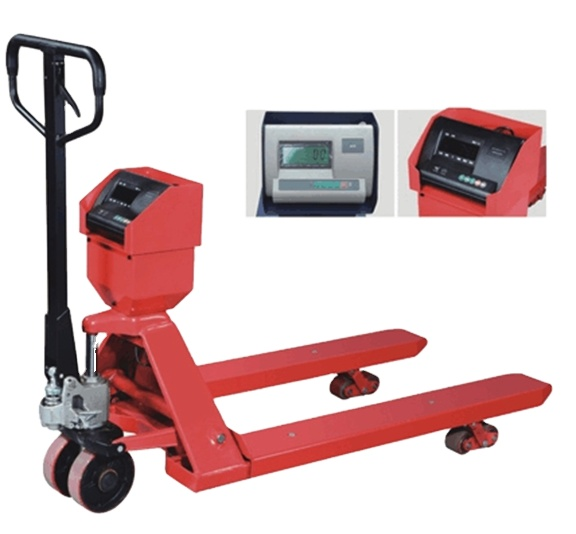weighing scale with indicator display hand pallet truck jack 2000 2500 kg nylon wheels