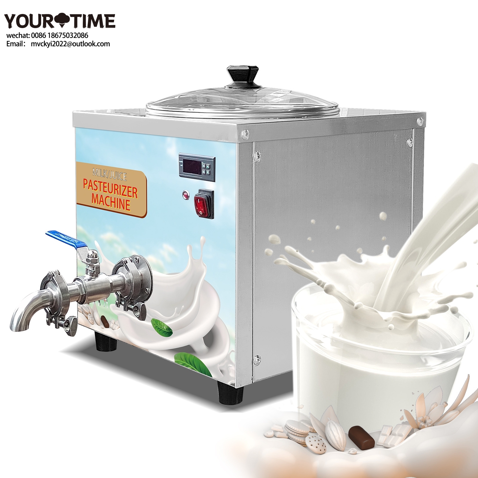 YourTime 14L Small Milk Pasteurizer Ice Cream Pasteurizer Batch Pasteurizer Small Milk Homogenizer batch pasteurisation
