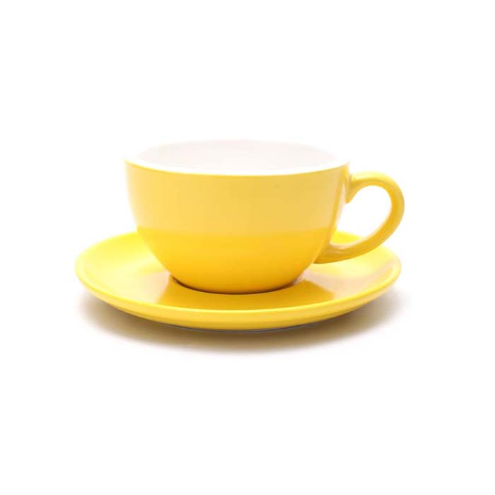 Кофейная чашка и блюдцо для бариста Coffeezone, маленькая керамическая чашка для кофе с круглым дном для капучино или двойного эспрессо