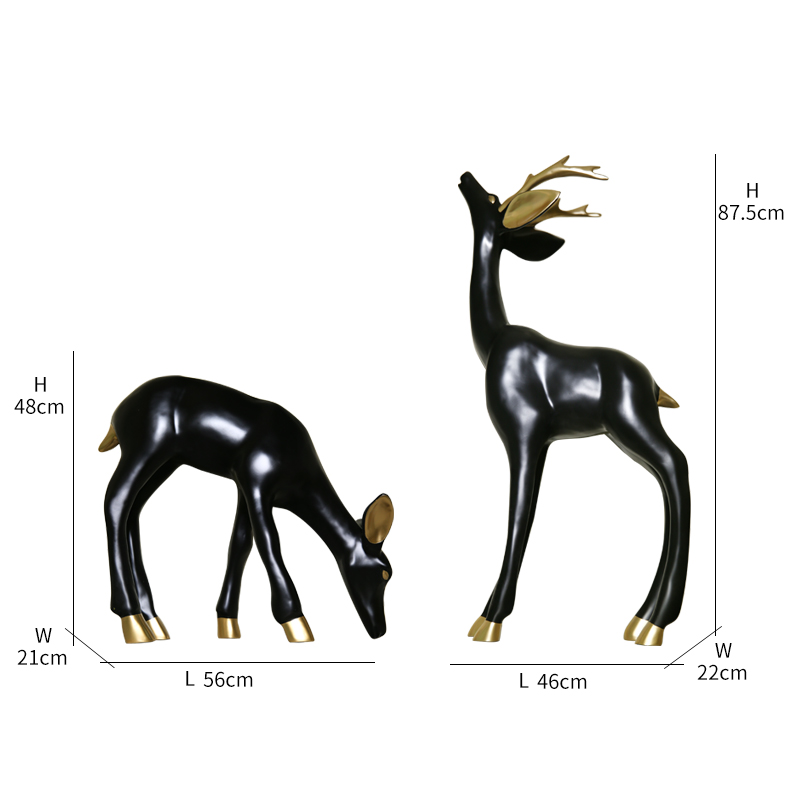 Shop Hotel Mall Decoration Park Customized Size Resin Reindeer &Deer Display Transparent Large Resin Deer Sculpture