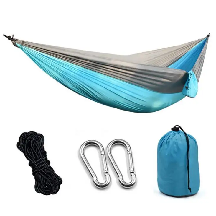 Hammock Rollover Prevention Camping Canvas Fabric Hammock Hanging Swing Bed for Patio Travel Hiking Single Style