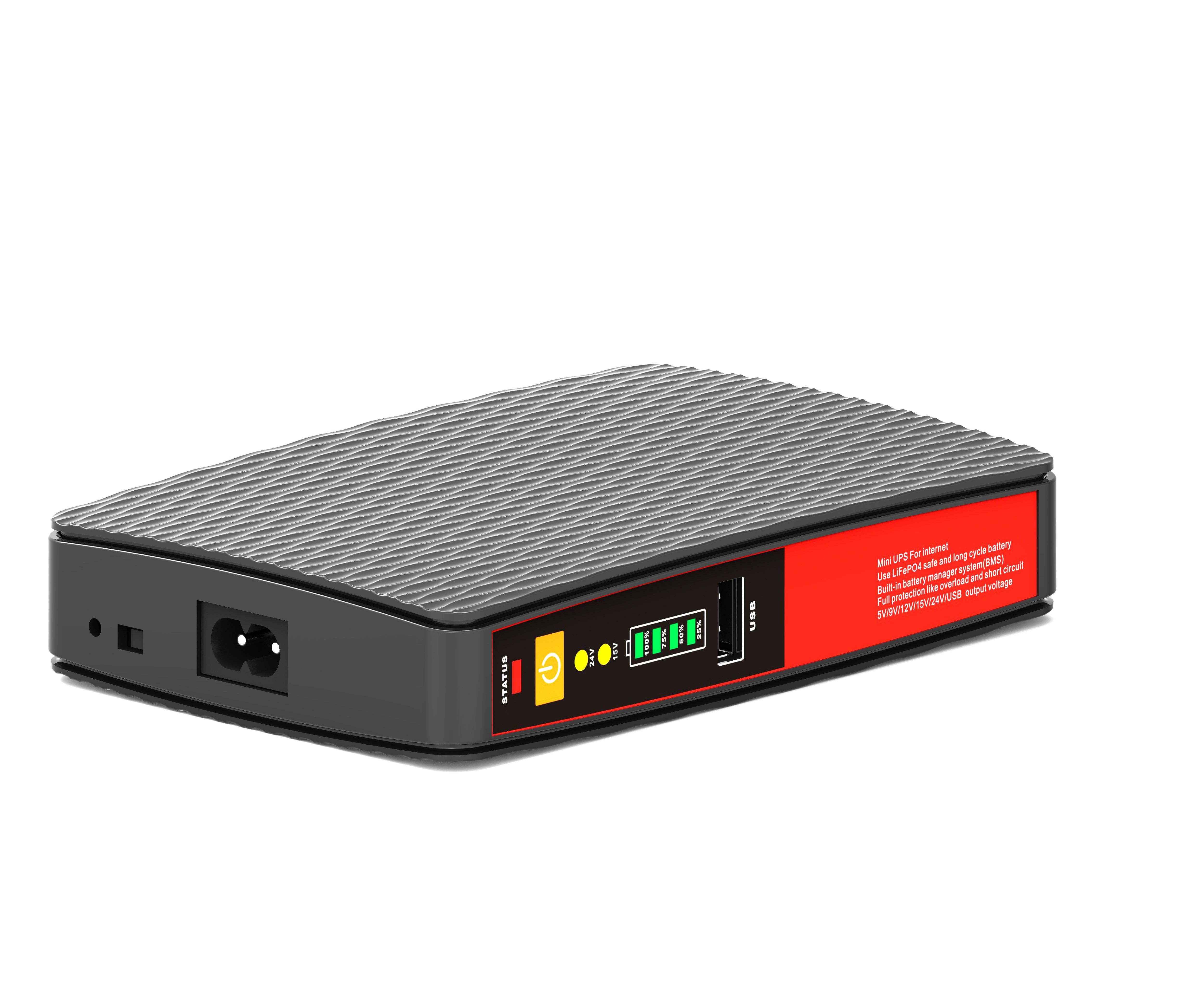 18 Вт Mini DC UPS с длинным резервным аккумулятором LiFePO4 в аварийном портативном зарядном устройстве