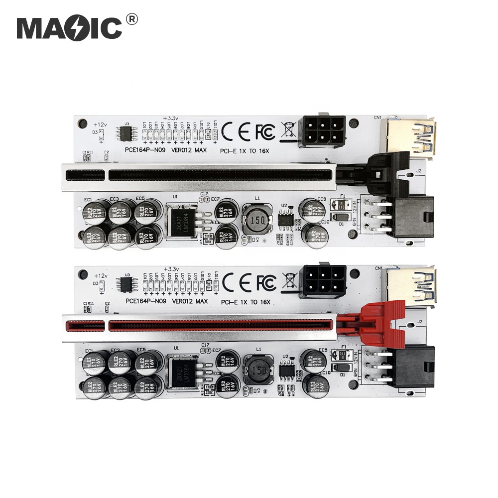 Magelei 11 светодиодных ламп 10 конденсаторов Pci-e Riser 16x V012 Pro Ver 012 макс. Плата расширения Pci Express GPU Pcie карта расширения 012