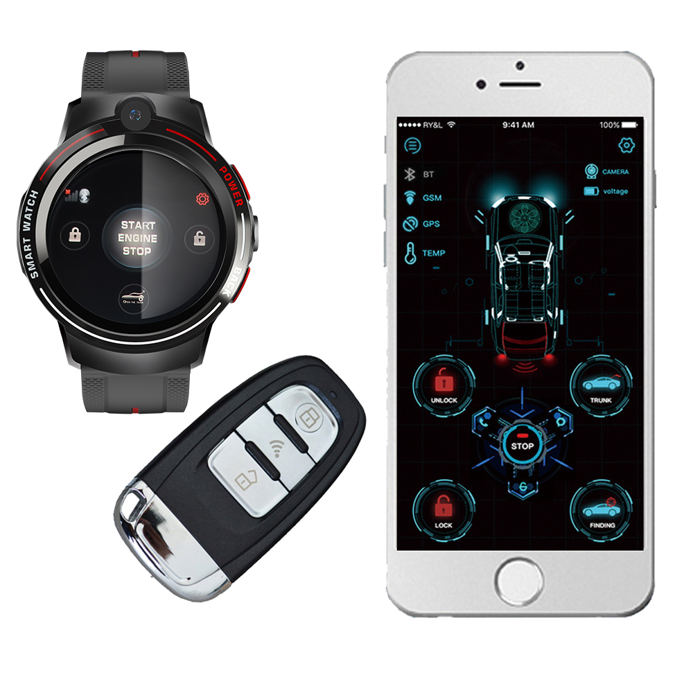 Dropshipping Auto Watch Key Smart Car Alarm Starter Push Start Stop Button Keyless Entry System Smart Alarma De Carro Car Alarms