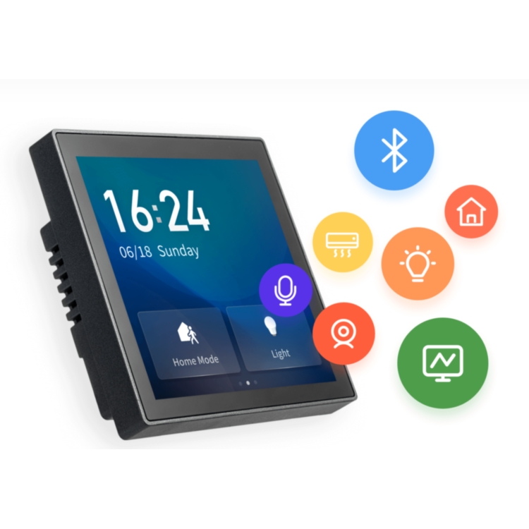 Best Selling 4 Inch LCD Smart Touch Screen Wall Switch Support Multiple Language Android OS system WIFI/Ble/Zigbee network