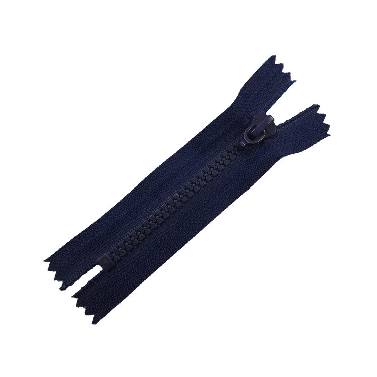 Durable 3#5#8# Pouch Bag Use Short Dark Blue Tape Regular Teeth Invisible Plastic Zipper