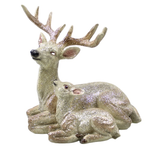 Deer Figurine Christmas Home Decoration Crafts Garden Ornaments Resin Deer Molds Factory Wholesale Resin Artificial Animal