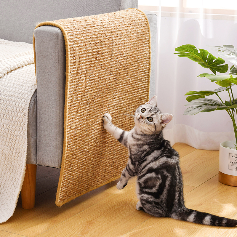 Cat Scratcher Sisal Mat Board Scraper Cat Toys Chair Table Sofa Mats Furniture Protector
