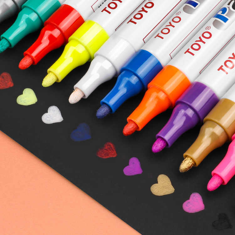 CHINA Facoty 11 Colors Paint Marker Pen DIY Album Graffiti Pen Car Tyre Paint Marker