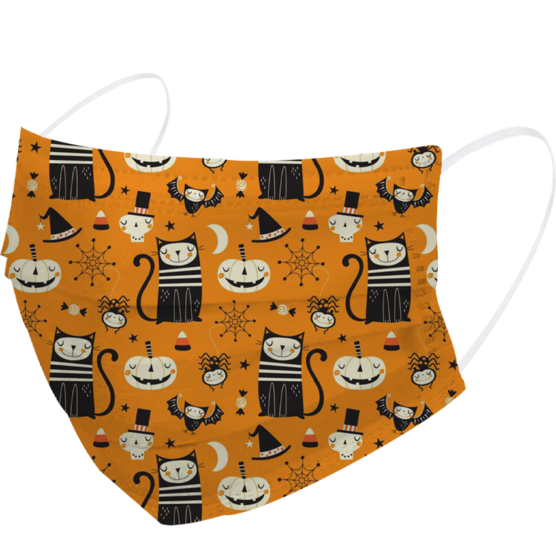 Health and safety care Custom Halloween cartoon Disposable mascarilla face maskss for general environment