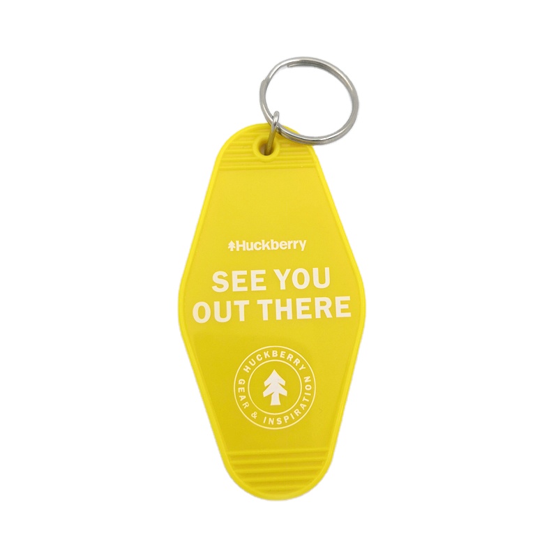 plastic transparent holographic glitter vintage pink motel room tag keychains custom gold acrylic blank