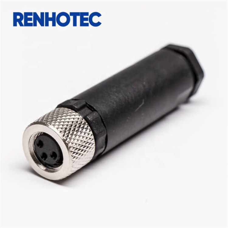 M8 винтовой клеммный разъем Женский полевой Wireable разъем 3Pin