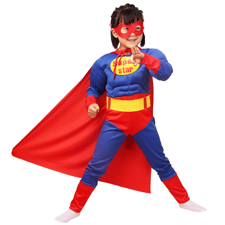 Custom Made Cheap Children kids Costume Halloween Cute Superhero Capes Dress and Mask In TV & Movie Costumes For Boys and Girls