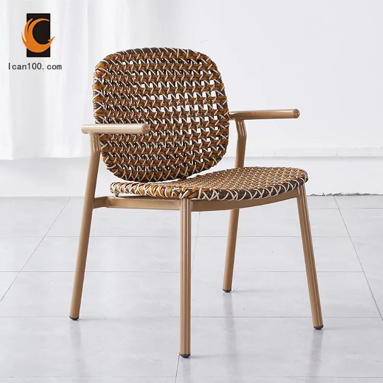 Wholesale Unique Indoor China Furniture Outdoor Stackable Bamboo Aluminum Rattan Chair