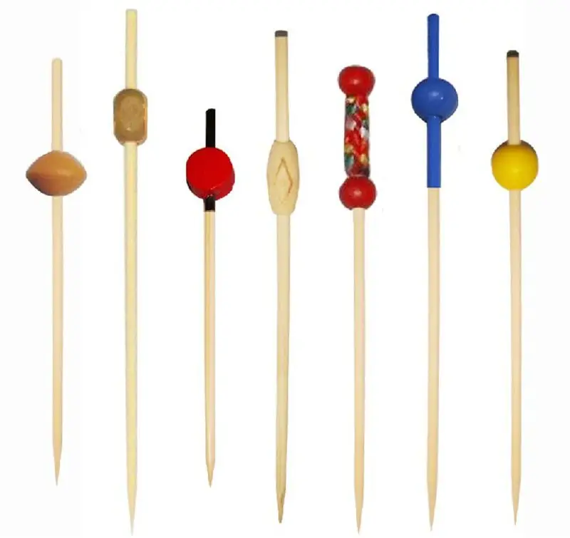 Disposable bamboo skewer fruit picks,Bamboo decorative stick,Fruit picks;Decorative floral picks