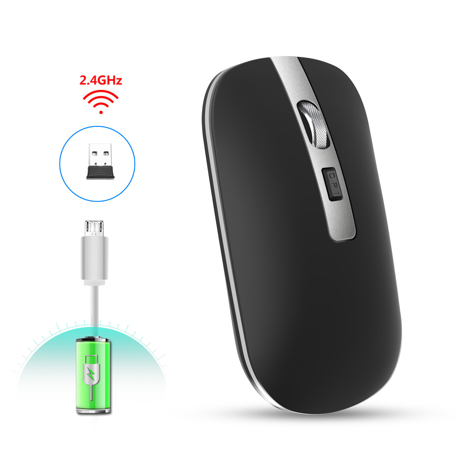 Беспроводная мышь 2,4 ГГц USB RGB BT компьютерная мышь беспроводная компьютерная Бесшумная мышь со светодиодной подсветкой эргономичная игровая мышь для ноутбука